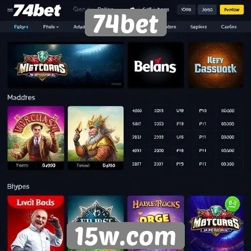 Análise dos jogos disponíveis no site 74bet